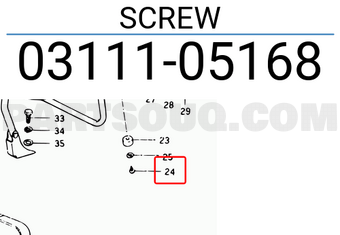 Suzuki 0311105168 SCREW