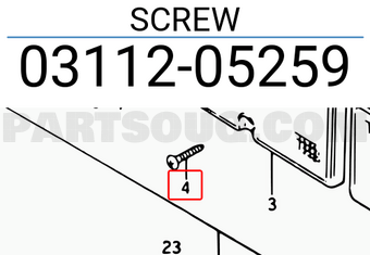 Suzuki 0311205259 SCREW