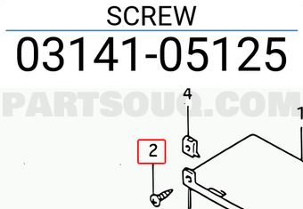 Suzuki 0314105125 SCREW