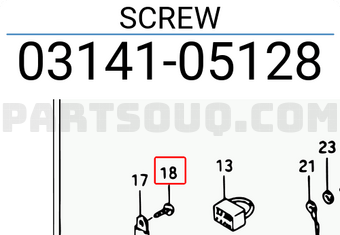 Suzuki 0314105128 SCREW