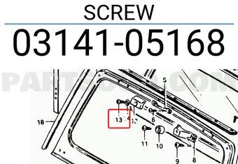 Suzuki 0314105168 SCREW