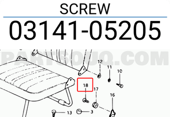 Suzuki 0314105205 SCREW