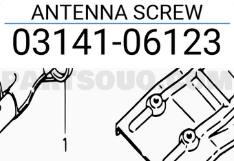 Suzuki 0314106123 ANTENNA SCREW