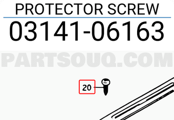 Suzuki 0314106163 PROTECTOR SCREW