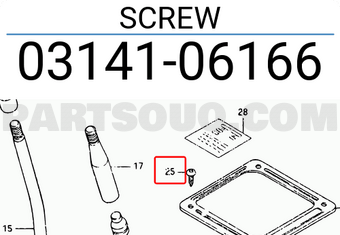 Suzuki 0314106166 SCREW