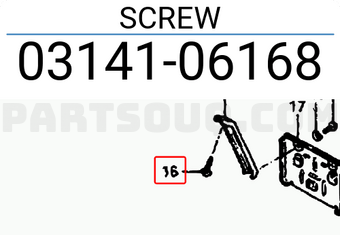 Suzuki 0314106168 SCREW
