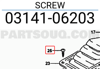 Suzuki 0314106203 SCREW