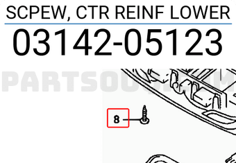 Suzuki 0314205123 SCPEW, CTR REINF LOWER