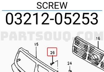 Suzuki 0321205253 SCREW