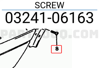 Suzuki 0324106163 SCREW