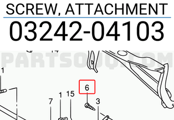Suzuki 0324204103 SCREW, ATTACHMENT