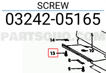 Suzuki 0324205165 SCREW