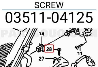 Suzuki 0351104125 SCREW