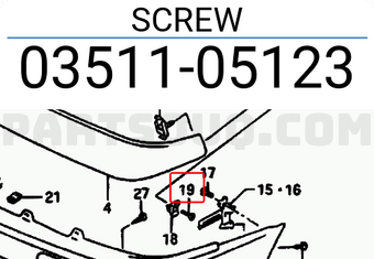 Suzuki 0351105123 SCREW