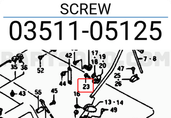 Suzuki 0351105125 SCREW