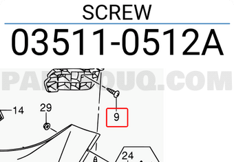 Suzuki 035110512A SCREW