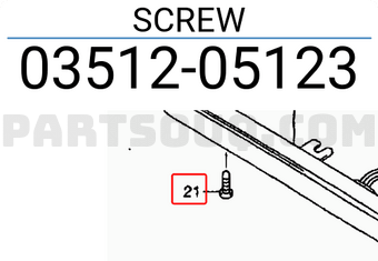 Suzuki 0351205123 SCREW