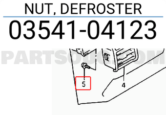 Suzuki 0354104123 NUT, DEFROSTER