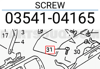 Suzuki 0354104165 SCREW