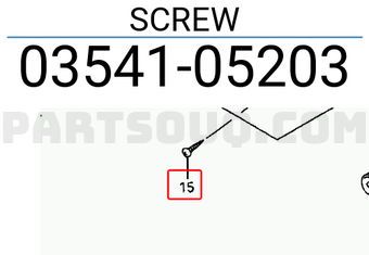 Suzuki 0354105203 SCREW