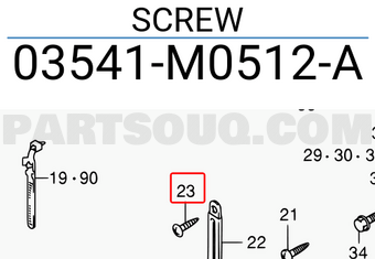 Suzuki 03541M0512A SCREW