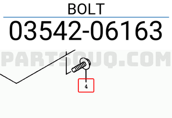 Suzuki 0354206163 BOLT
