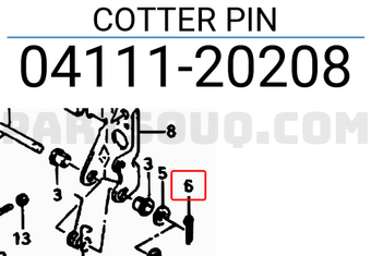 Suzuki 0411120208 COTTER PIN