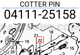 Suzuki 0411125158 COTTER PIN