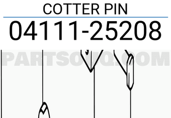 Suzuki 0411125208 COTTER PIN