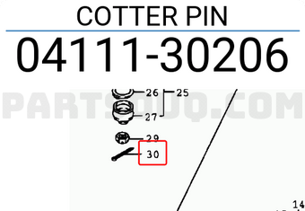 Suzuki 0411130206 COTTER PIN