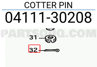 Suzuki 0411130208 COTTER PIN