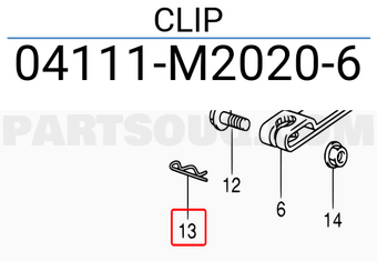 Suzuki 04111M20206 CLIP