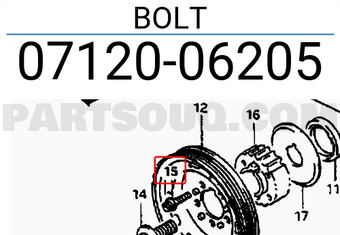 Suzuki 0712006205 BOLT