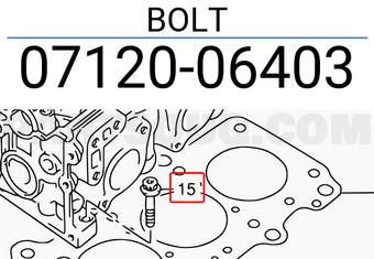 Suzuki 0712006403 BOLT
