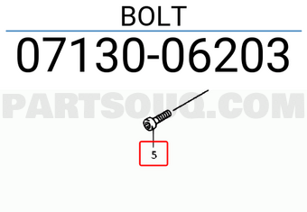 Suzuki 0713006203 BOLT