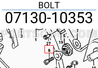 Suzuki 0713010353 BOLT