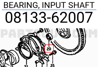 Suzuki 0813362007 BEARING, INPUT SHAFT
