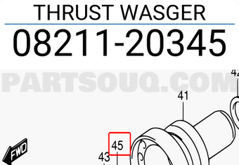 Suzuki 0821120345 THRUST WASGER