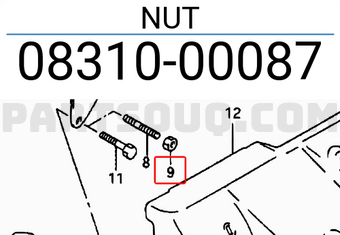 Suzuki 0831000087 NUT