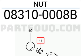 Suzuki 083100008B NUT