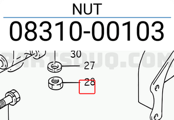 Suzuki 0831000103 NUT