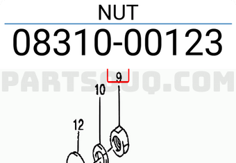 Suzuki 0831000123 NUT