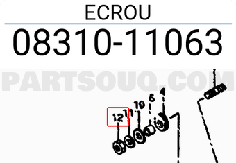 Suzuki 0831011063 ECROU