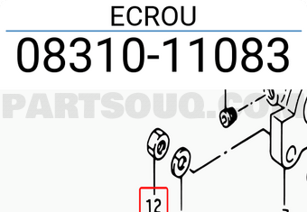 Suzuki 0831011083 ECROU