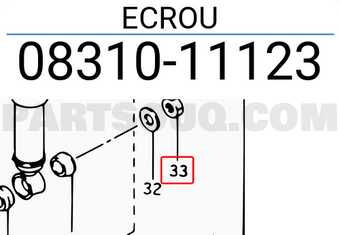 Suzuki 0831011123 ECROU