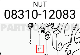 Suzuki 0831012083 NUT
