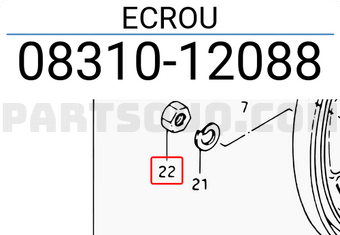 Suzuki 0831012088 ECROU
