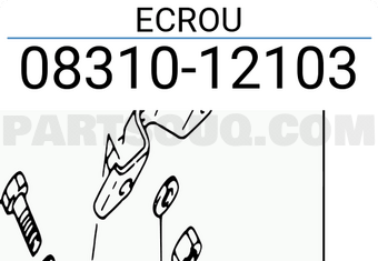 Suzuki 0831012103 ECROU