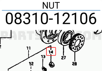 Suzuki 0831012106 NUT