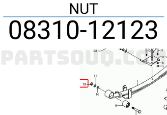 Suzuki 0831012123 NUT